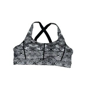 Zyia Light n Tight Metallic Snakeskin Sports Bra  Size XXL